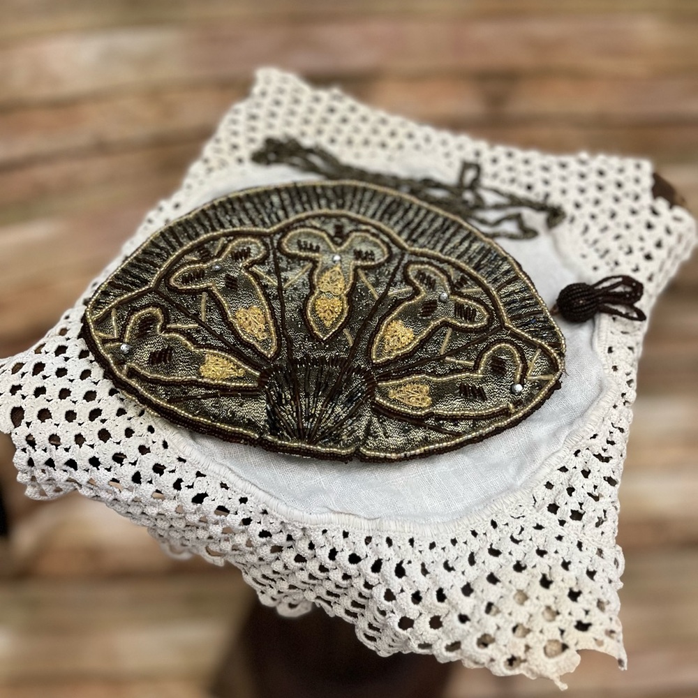 Interesting beaded purse